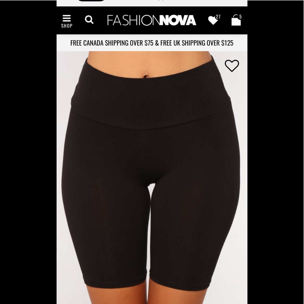 Fashion nova biker shorts- Black